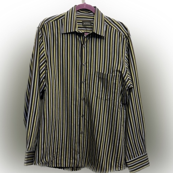 50%off w♥️ 
Mirto Spanish Long Sleeve Button Down Shirt Size Medium 0608 - Picture 1 of 9